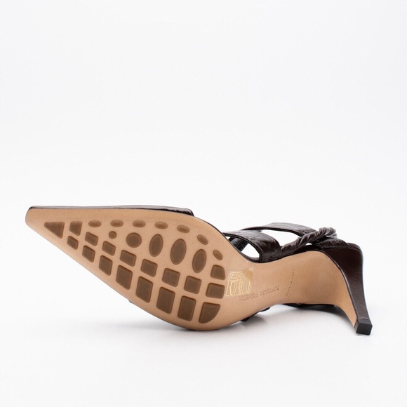 New The Point Leather Slingback ShoesEU39.5 Crushed available in 9.5 black - Picture 7 of 9